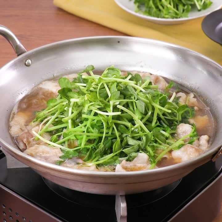 豚バラ豆苗鍋