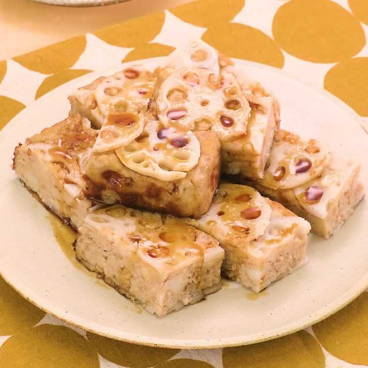 しゃきしゃき食感がたまらない！ れんこん角つくねのレシピ動画