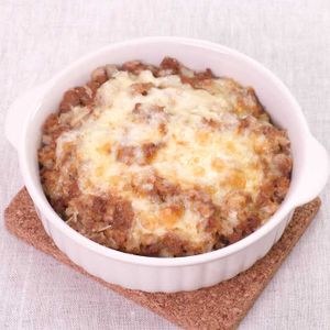 「レンジでミートドリア風」のレシピ動画