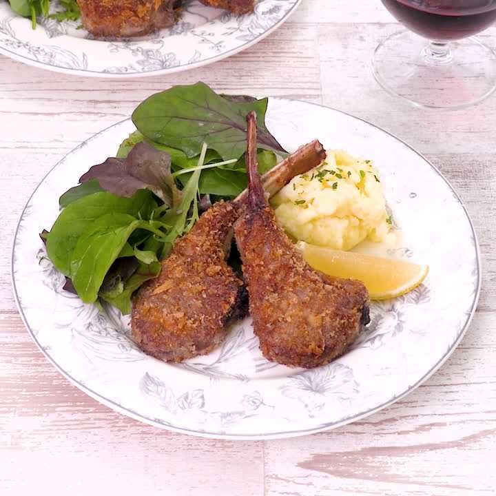 ラムの香草パン粉焼き