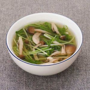 水菜としめじの柚子胡椒スープ