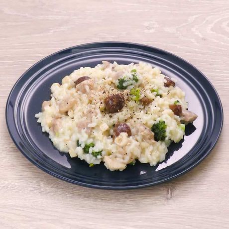 1週間使い切り献立 栗とエリンギのチーズリゾットのレシピ動画 作り方 Delish Kitchen