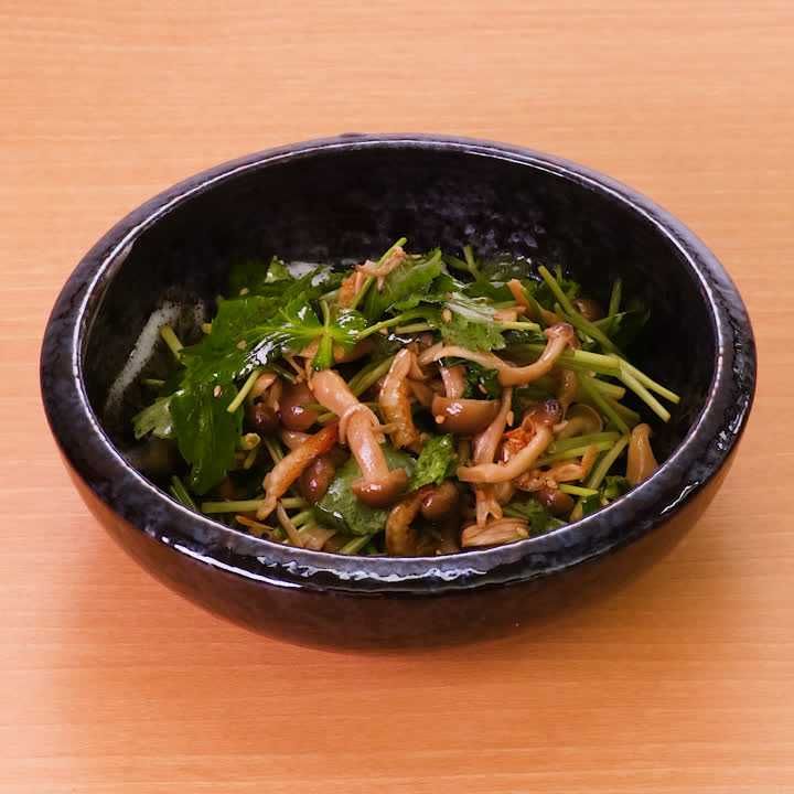 三つ葉と桜えびの和え物