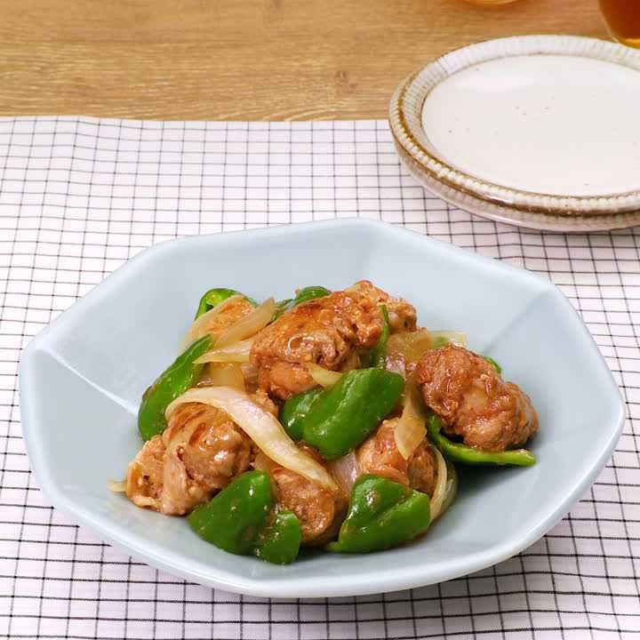 下味冷凍で豚こまバーグの酢豚風