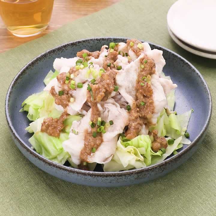 豚しゃぶのナッツソースがけ