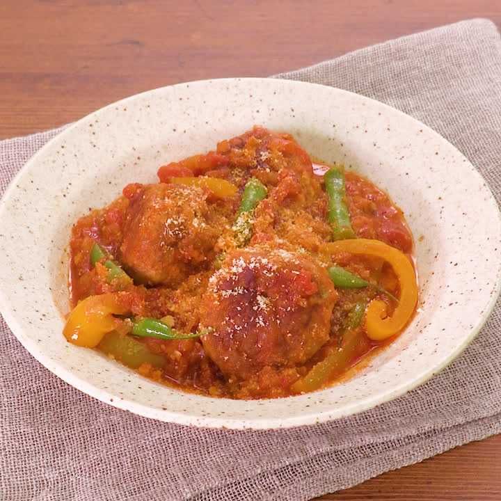 ボリューム満点 豆腐のミートボールのトマト煮のレシピ動画 作り方 Delish Kitchen