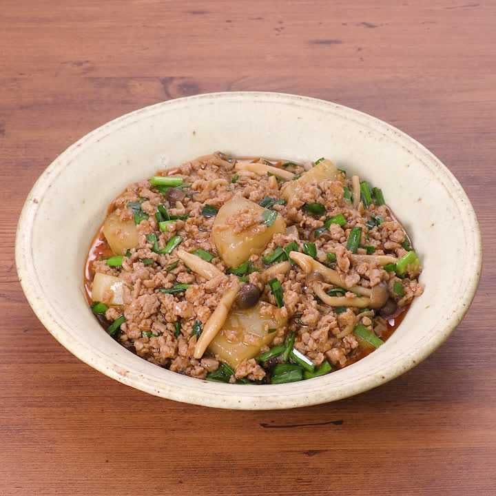 豚ひき肉と大根のオイスター煮