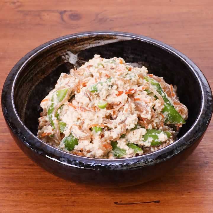 スナップエンドウの白和え