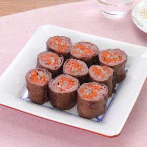 細切り野菜の八幡巻き