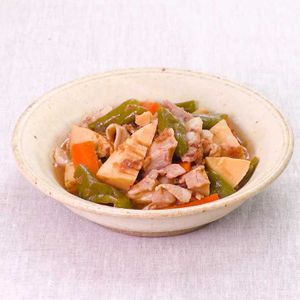 「豚バラとたけのこのおかか煮」のレシピ動画