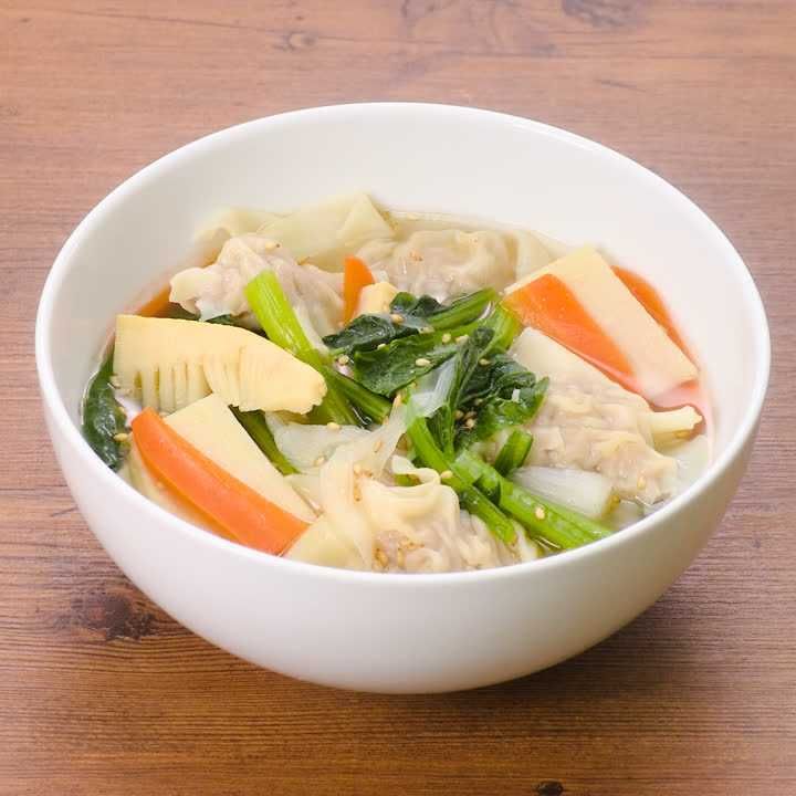 1週間使い切り献立 具沢山ワンタンスープのレシピ動画 作り方 Delish Kitchen