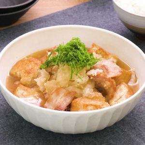 「豚バラと厚揚げのみぞれ煮」のレシピ動画