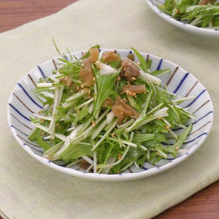 水菜のザーサイあえ