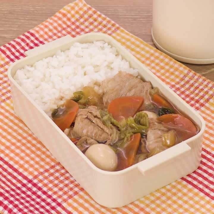 スープジャーを活用 あったか中華丼弁当のレシピ動画 作り方 Delish Kitchen