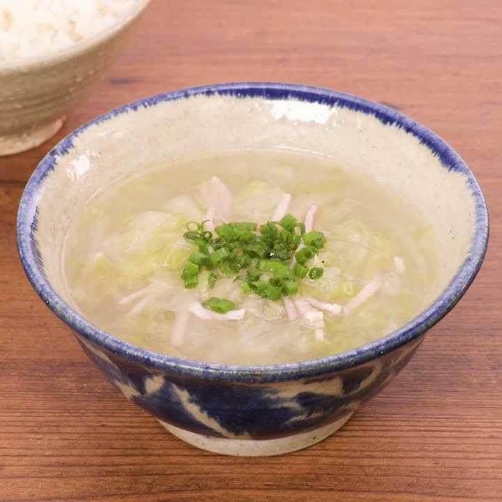 ハムと白菜のとろみスープ