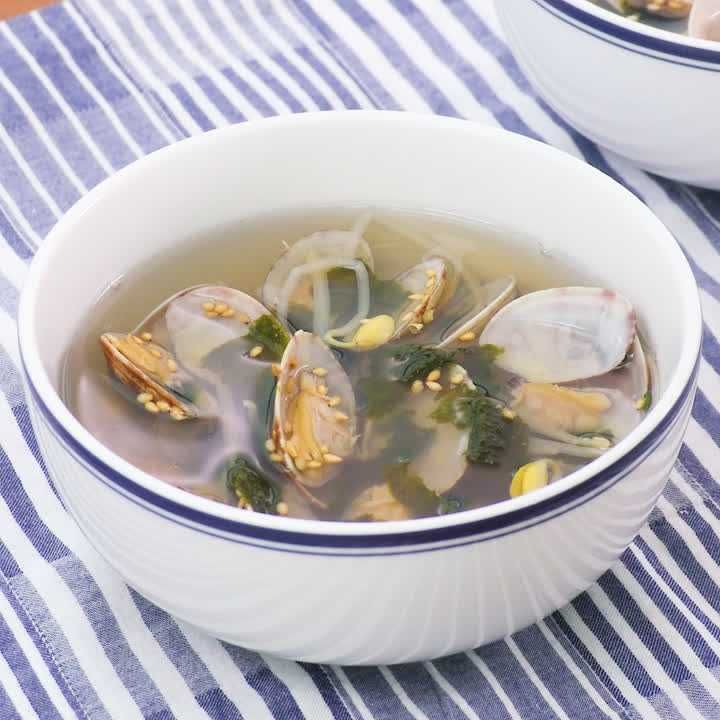 のりとあさりのスープ