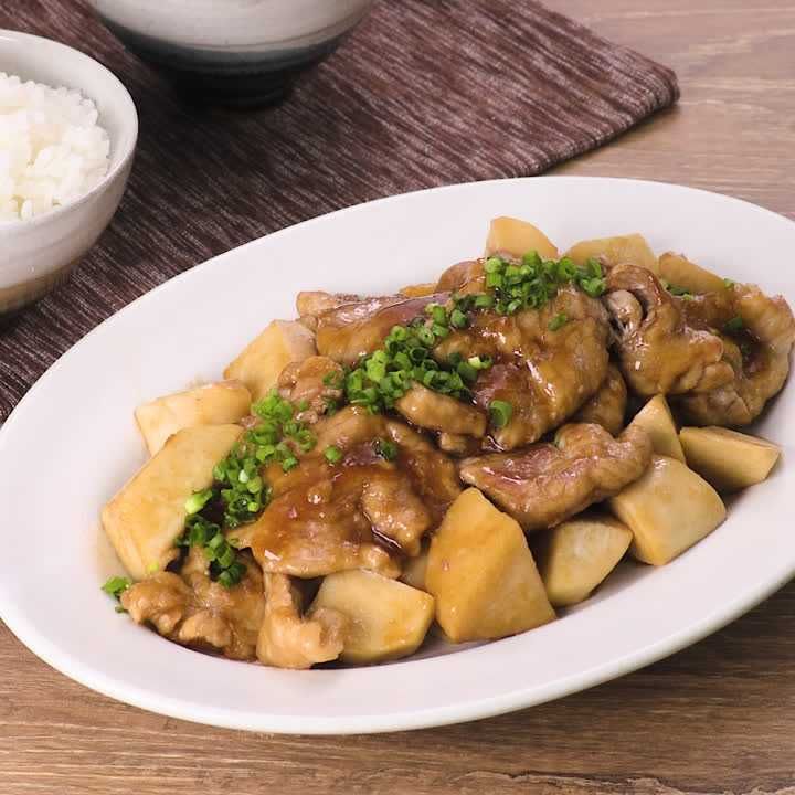 さっと炒めて簡単 豚肉と京芋の甘辛炒めのレシピ動画 作り方 Delish Kitchen