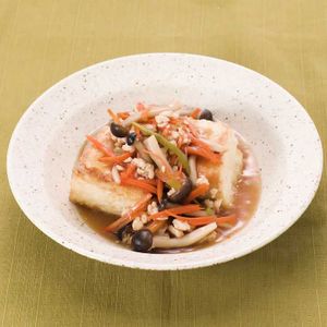 「揚げ出し豆腐の野菜そぼろあん」のレシピ動画