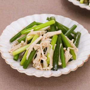 細ねぎとえのきのナムル