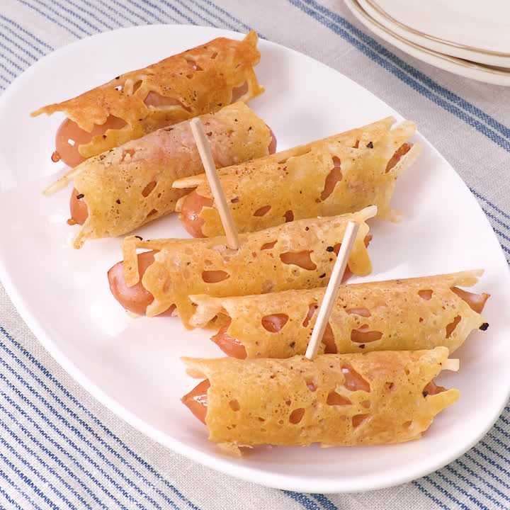 チーズで一工夫♪ パリパリチーズウインナーのレシピ動画・作り方 | DELISH KITCHEN