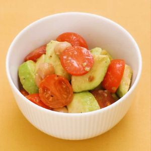 「ミニトマトとアボカドの豆サラダ」のレシピ動画