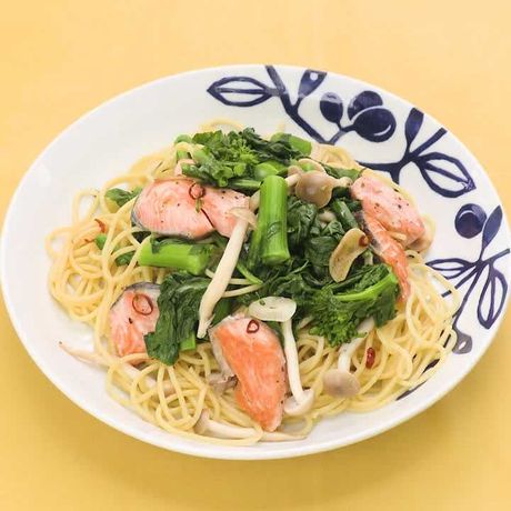 1週間使い切り献立 サーモンと菜の花のバター醤油パスタのレシピ動画 作り方 Delish Kitchen