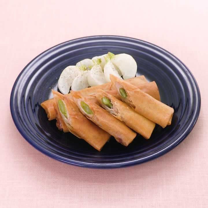豚肉とアスパラのみそマヨ春巻き