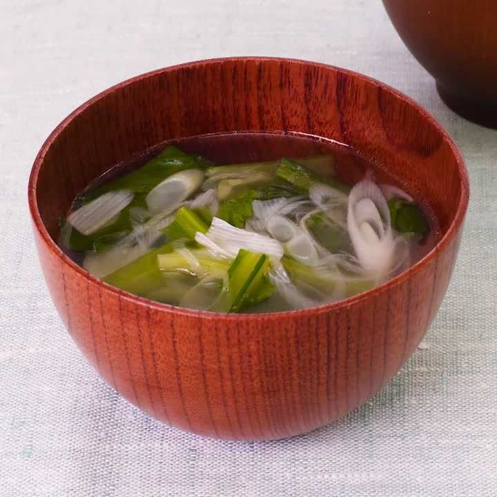 小松菜とねぎのスープ