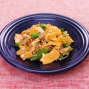 「スナップエンドウとえのきの卵炒め」のレシピ動画