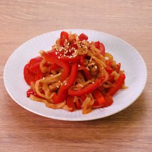 「切り干し大根とパプリカのおかか和え」のレシピ動画