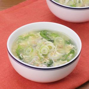 「菜の花としめじのかきたまスープ」のレシピ動画