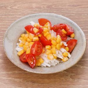 「大根サラダのトマトドレッシングがけ」のレシピ動画