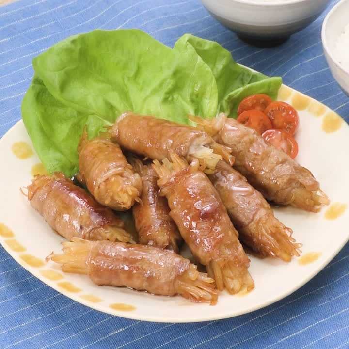 肉巻きじゃがいもの照り焼き