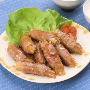「肉巻きじゃがいもの照り焼き」のレシピ動画