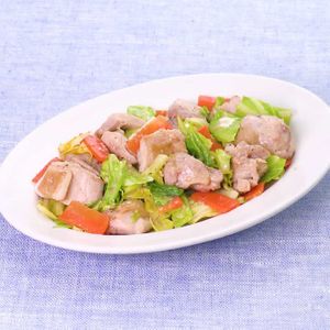 「鶏肉と春キャベツのにんにく味噌炒め」のレシピ動画