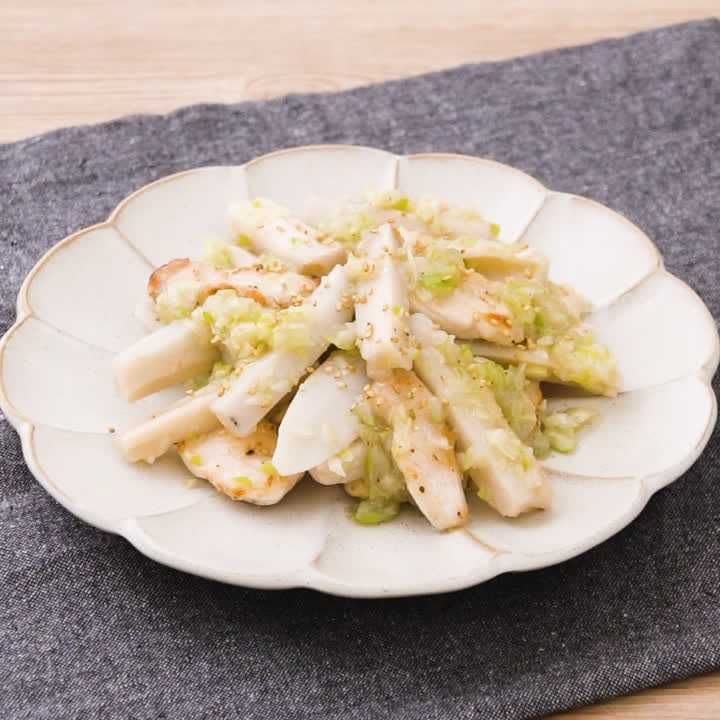 鶏むね肉とれんこんのねぎ塩炒め