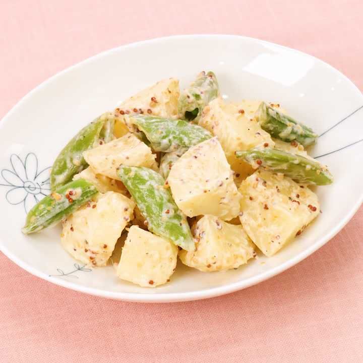 スナップエンドウと新じゃがのマヨ和え
