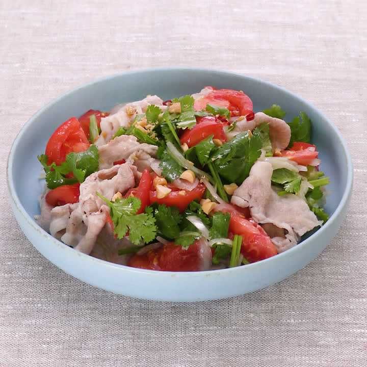 トマトのエスニック豚しゃぶ
