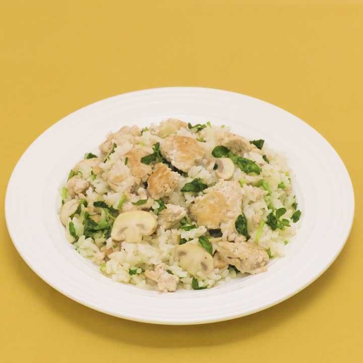 鶏肉とマッシュルームのバターライス