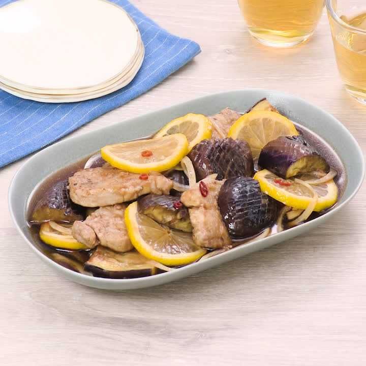 豚ヒレ肉となすのレモン南蛮