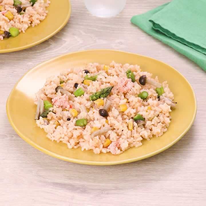 たらことアスパラのピラフ風