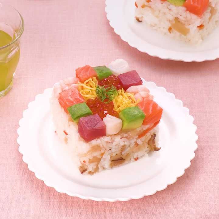 手作りケーキで彩りを ひな祭りケーキ 寿司ケーキレシピ Delish Kitchen