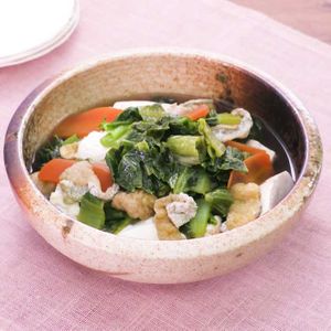 まんばと豆腐の煮浸し