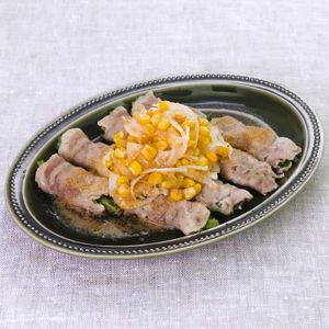 「せりの豚しゃぶ巻き」のレシピ動画