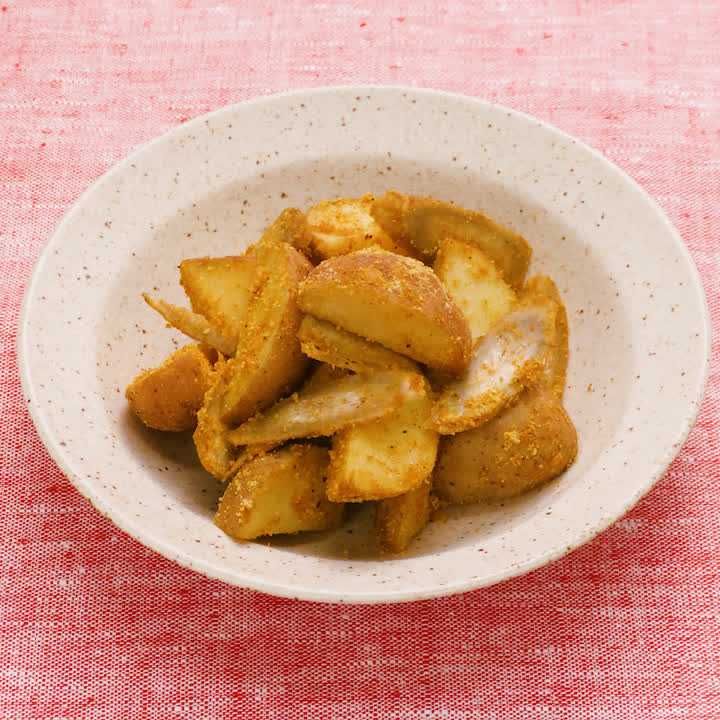 新じゃがとごぼうのカレーチーズあえ