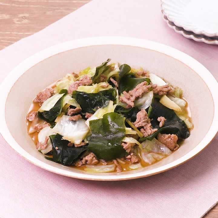 キャベツと豚ひき肉のさっと煮