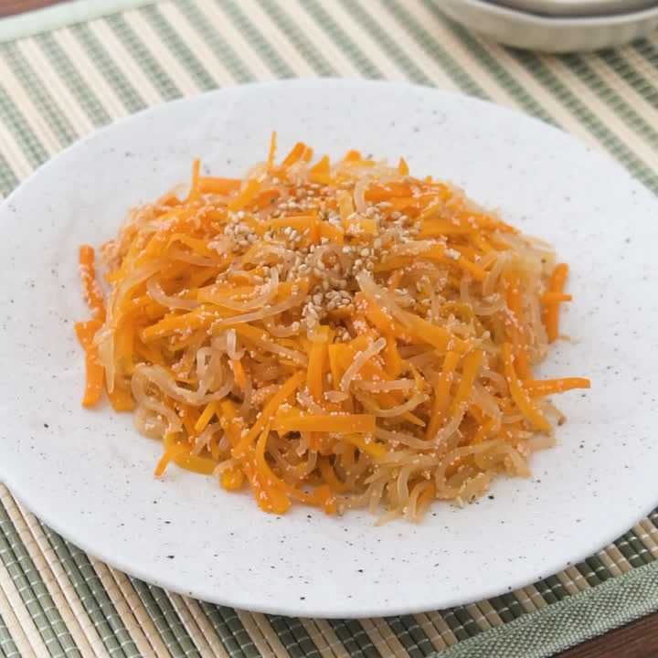 にんじんとしらたきのたらこ炒め