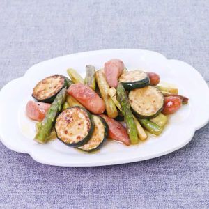「ソーセージと焼き野菜のマリネ」のレシピ動画