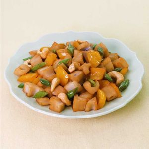 「パプリカとれんこんのカシューナッツ炒め」のレシピ動画