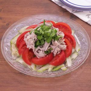 豚肉とセロリのレモンドレッシング